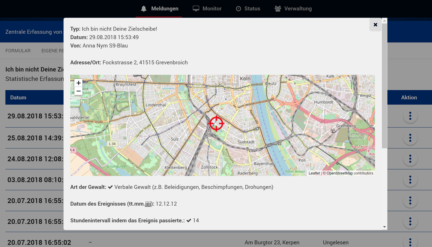 Gewalt gegen Einsatzkräfte Georeferenzierte Meldungen Feuerwehr Polizei
