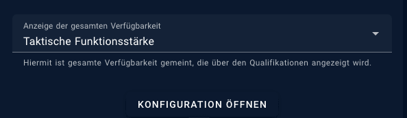Taktische Funktionsstärke aktivieren