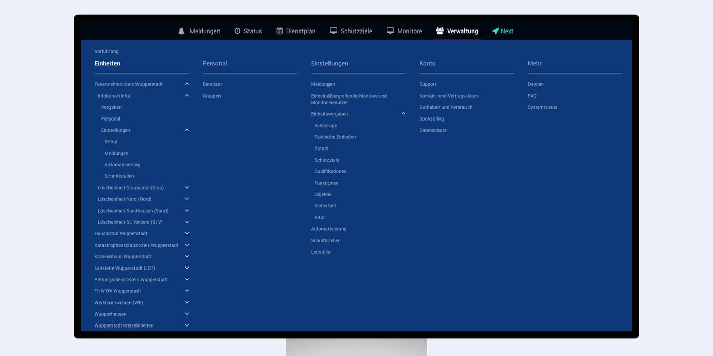 Verwaltung und Strukturierung mehrerer Einheiten in DIVERA 24/7