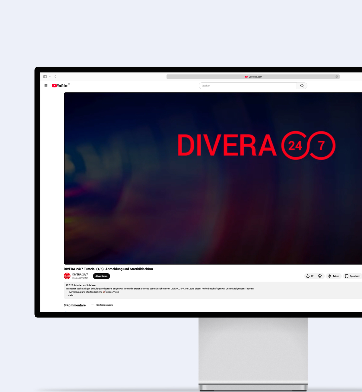 DIVERA YouTube Mockup